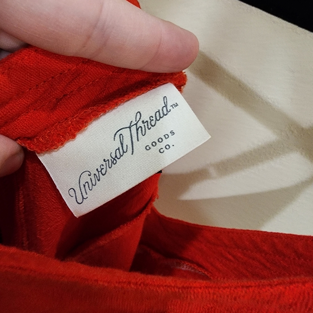 Universal Thread Linen Blend Red Shift Dress Belt… - image 3